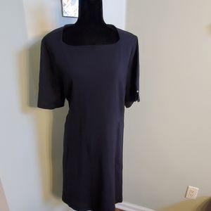 NWT- The Limited- fit and flare navy stretch dress